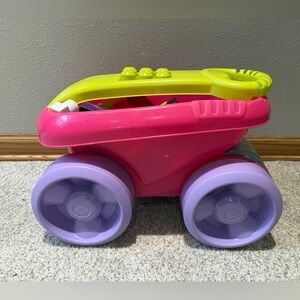 Pink Mega Bloks First Builders Block Scooping Wagon – Push Toy – Blocks Included